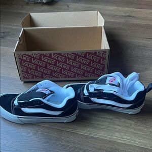 Vans Youth Black and White Sneakers